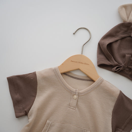 Daily Brown Romper with Hat (Size 80&90)