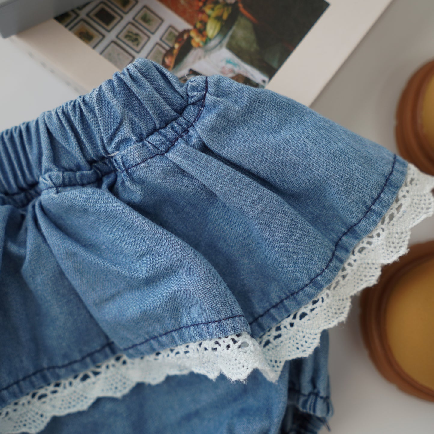Cherry Denim Two Pieces Set