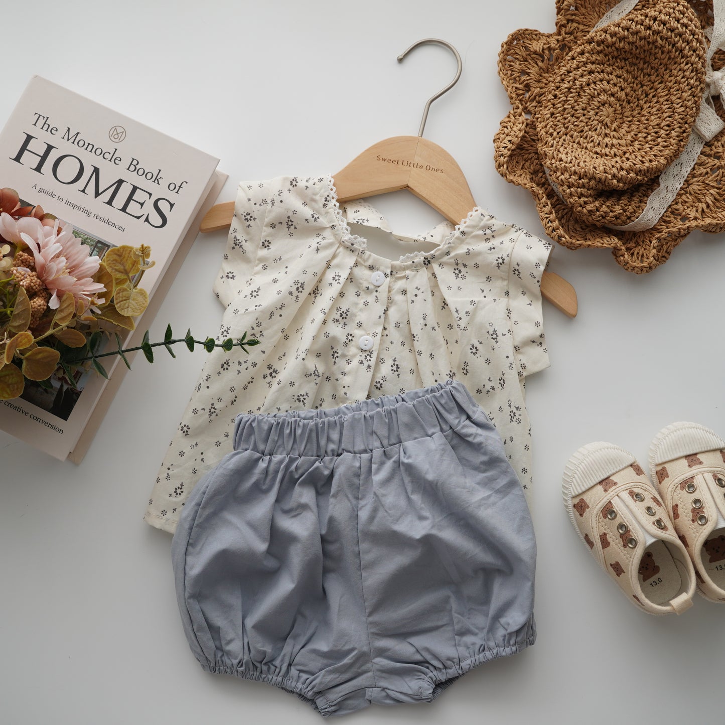 Summer Buttoned Two Pieces Set