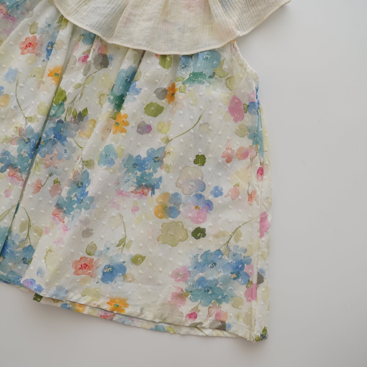 Painted Floral A Line Mini Dress