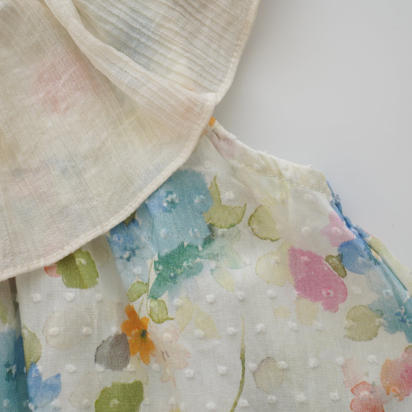 Painted Floral A Line Mini Dress
