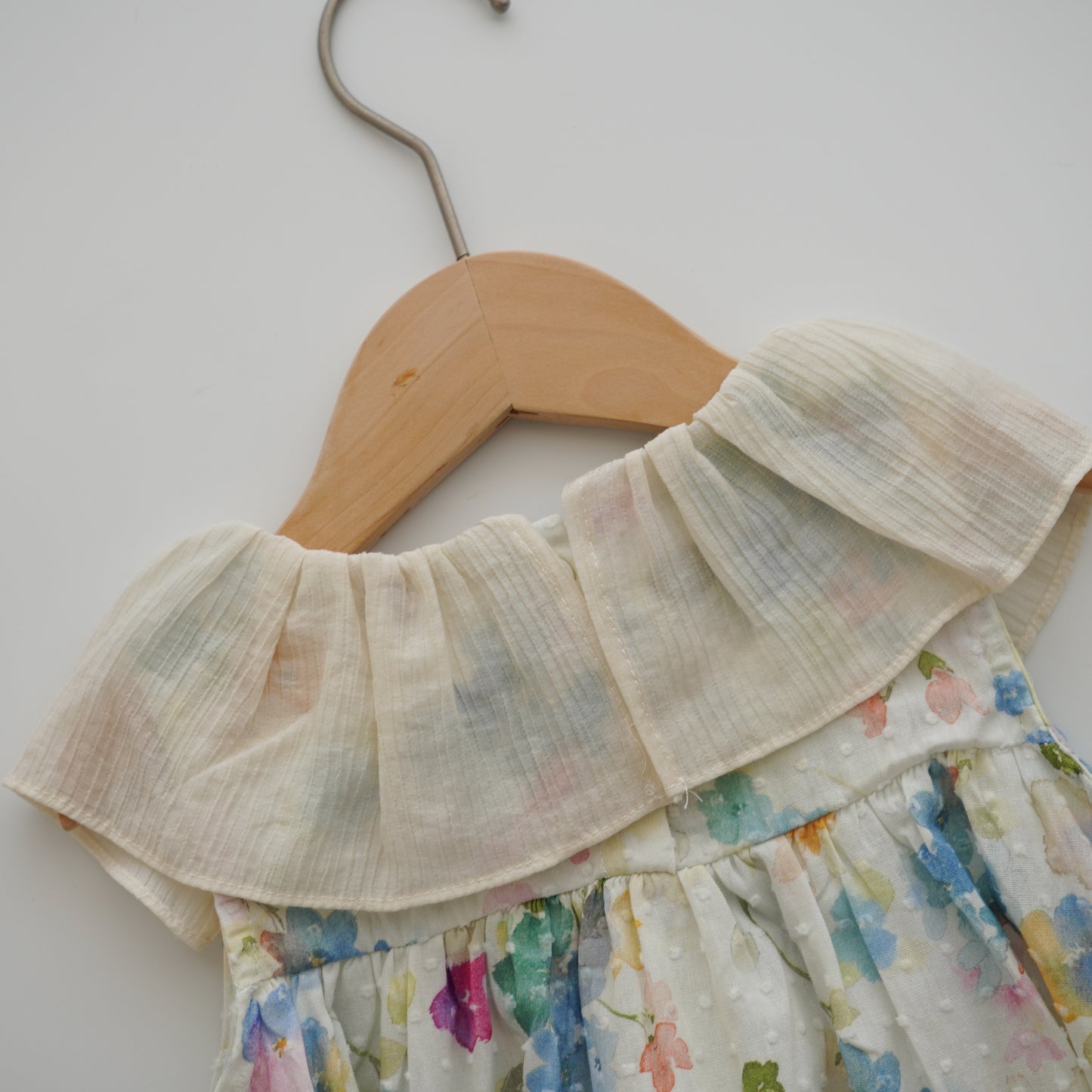 Painted Floral A Line Mini Dress