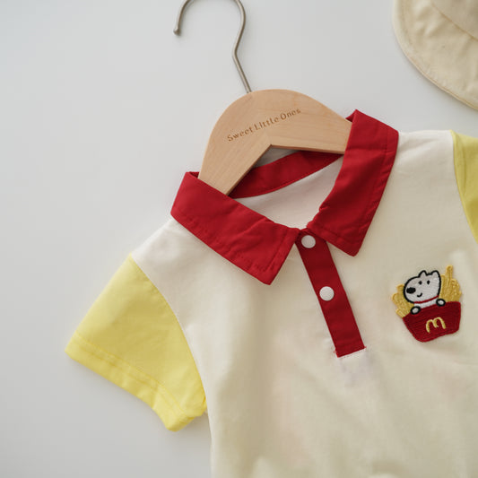 Dog & Fries Romper (Size 66)