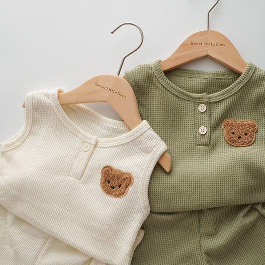 Waffle Bear Two Pieces Set (Size 73)
