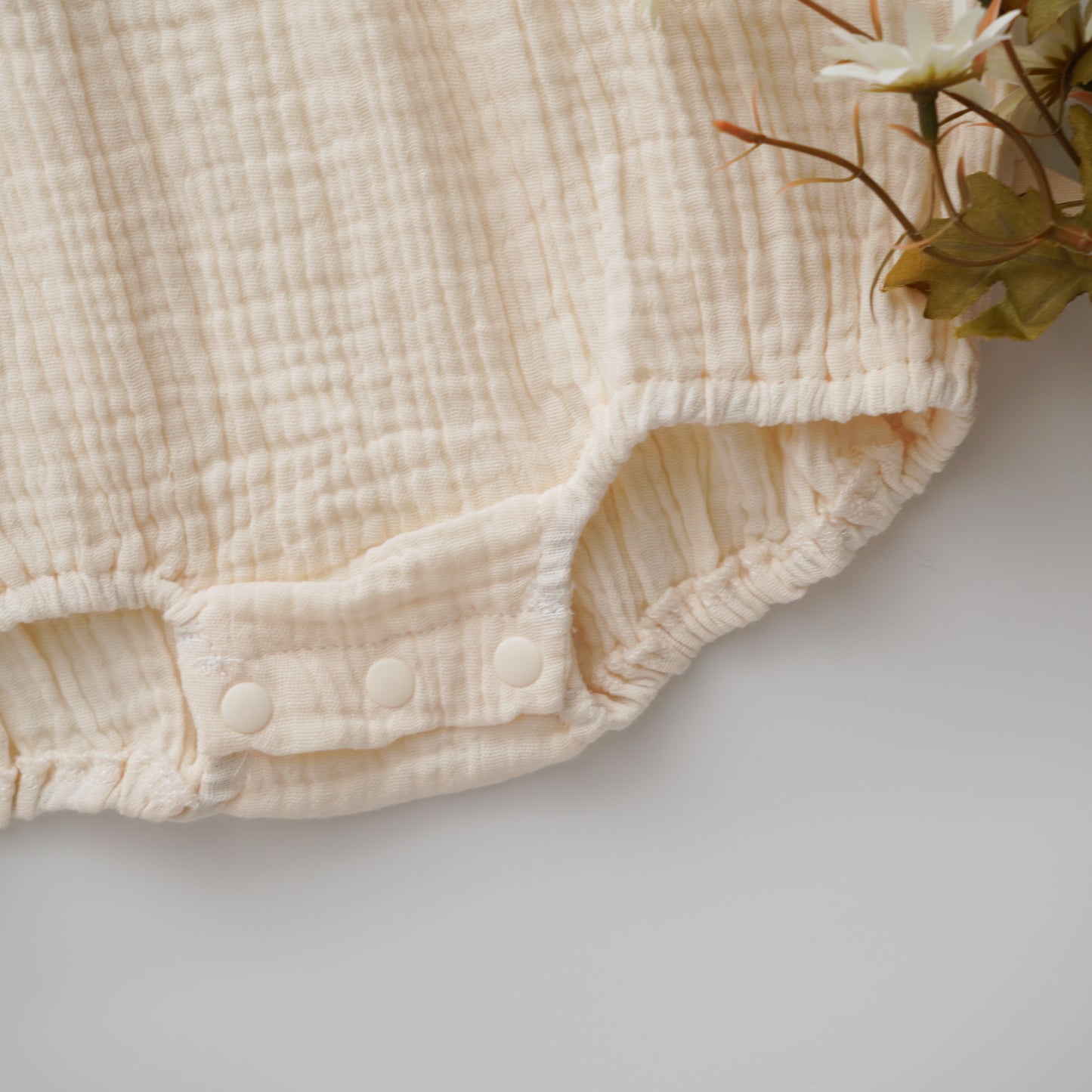 Ruffled Cotton Bunny Romper