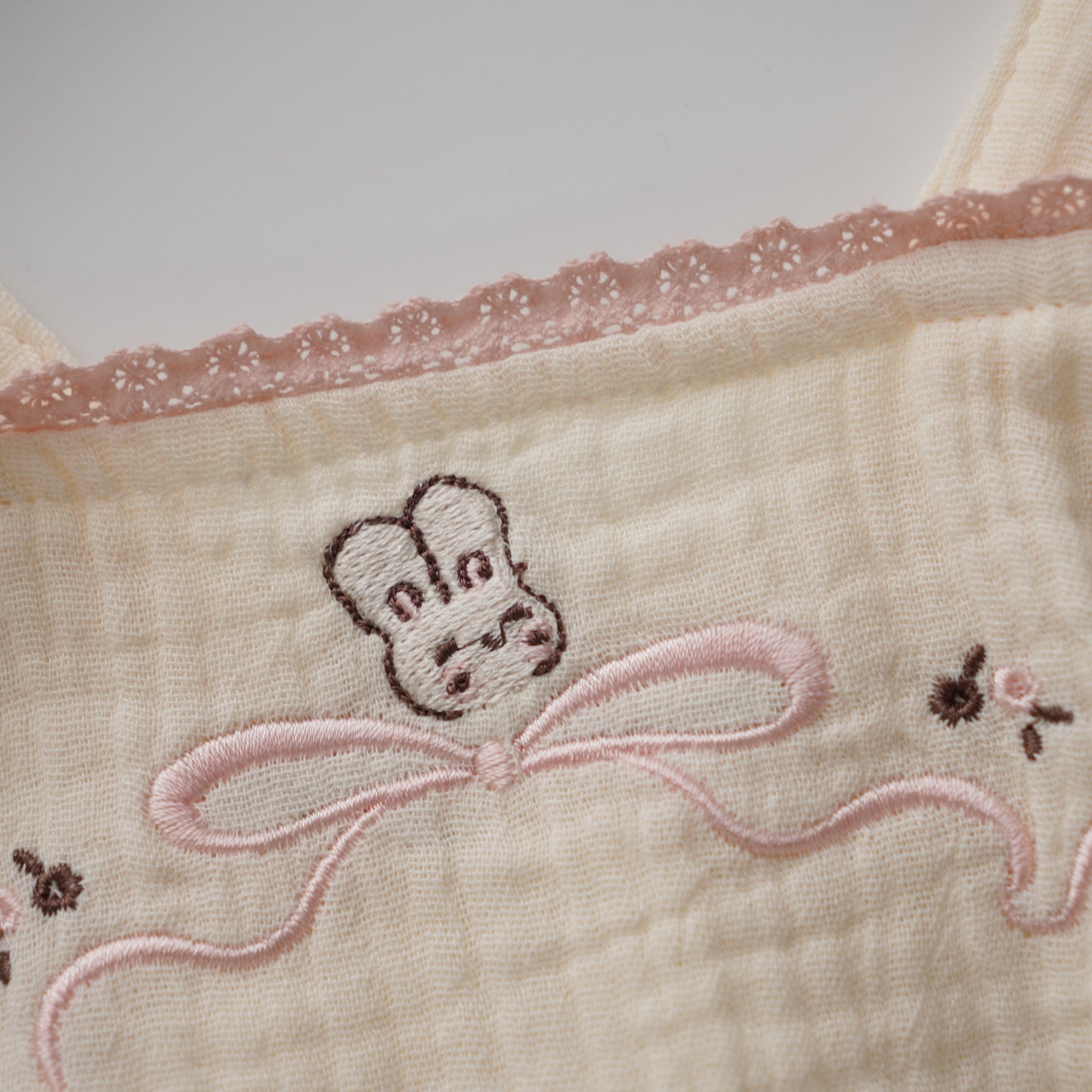 Ruffled Cotton Bunny Romper