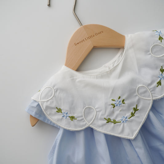 Basic Baby Blue Girl Dress (Size 90,120,140)
