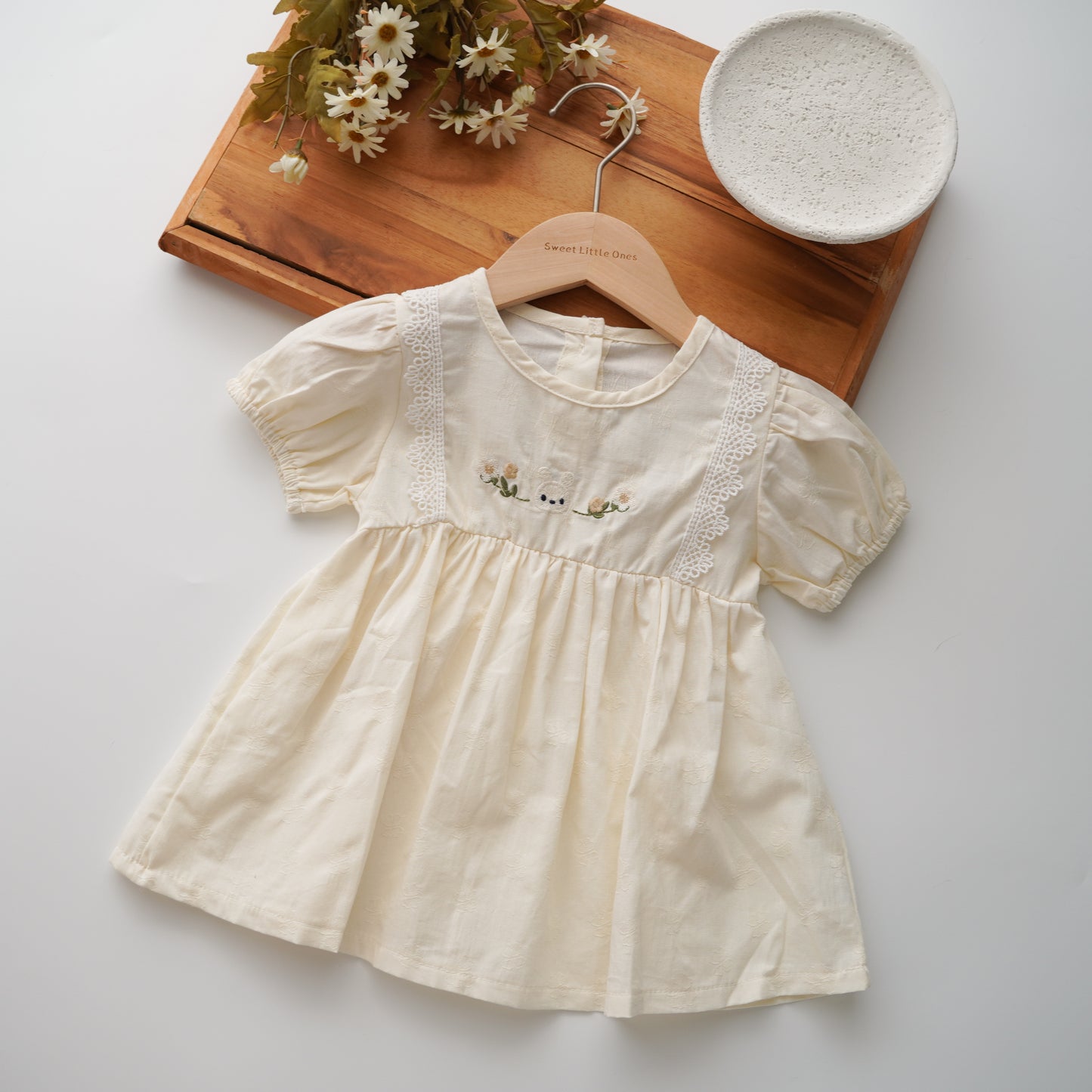 Summer Rabbit Puff Sleeves Dress