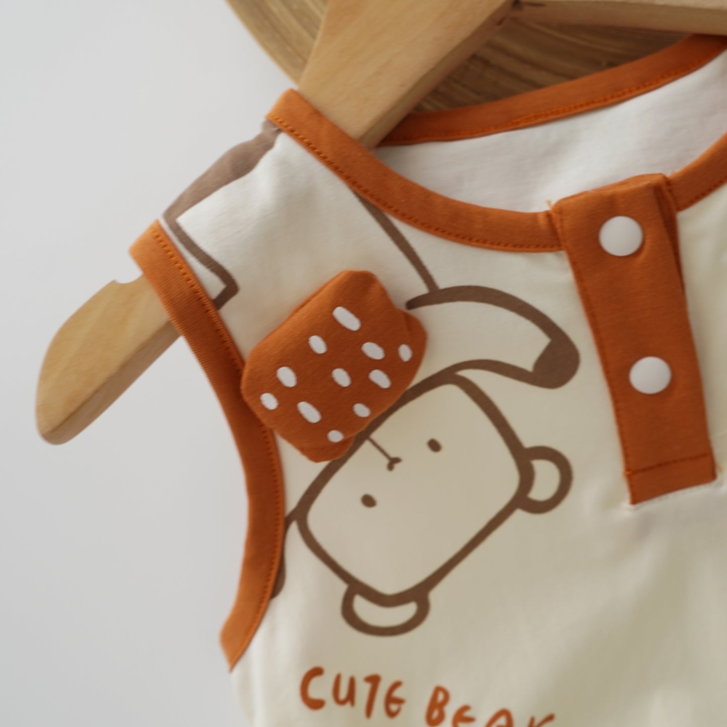 3D Cute Bear Sleeveless Romper