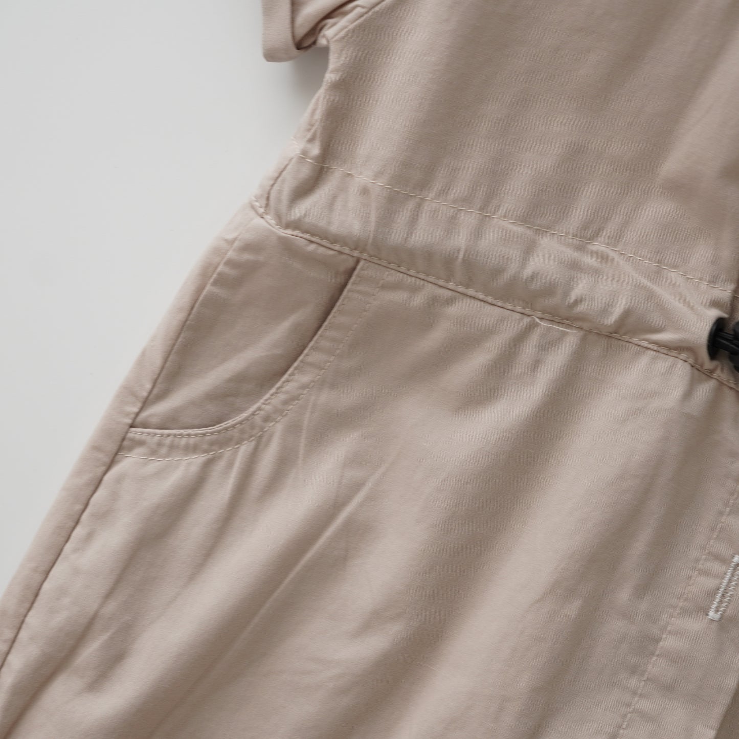 Brown Buttoned Boy Overall