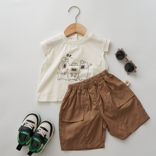 Funny Cartoon Two Pieces Set (Size 90)