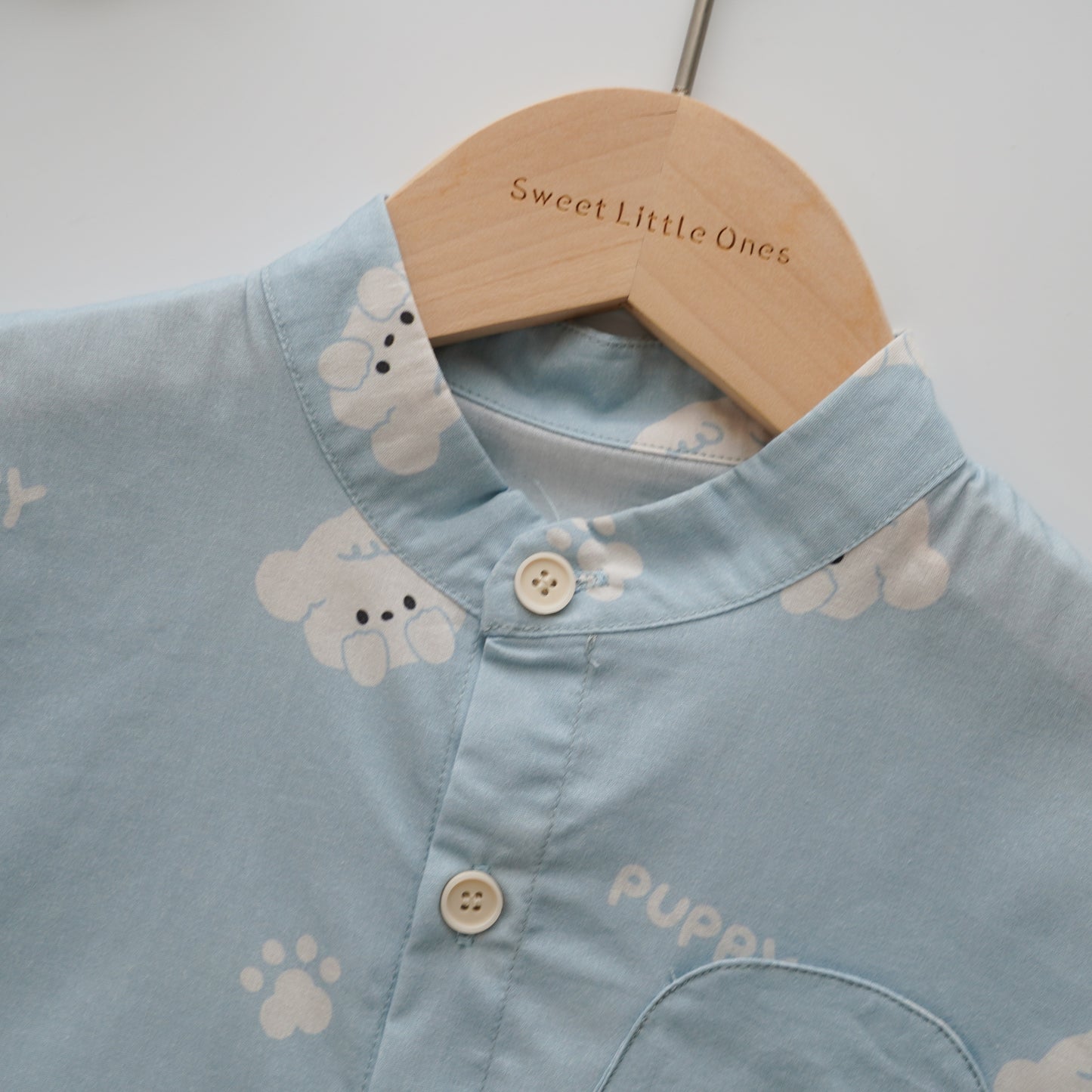 Puppy Baby Blue Boy Shirt