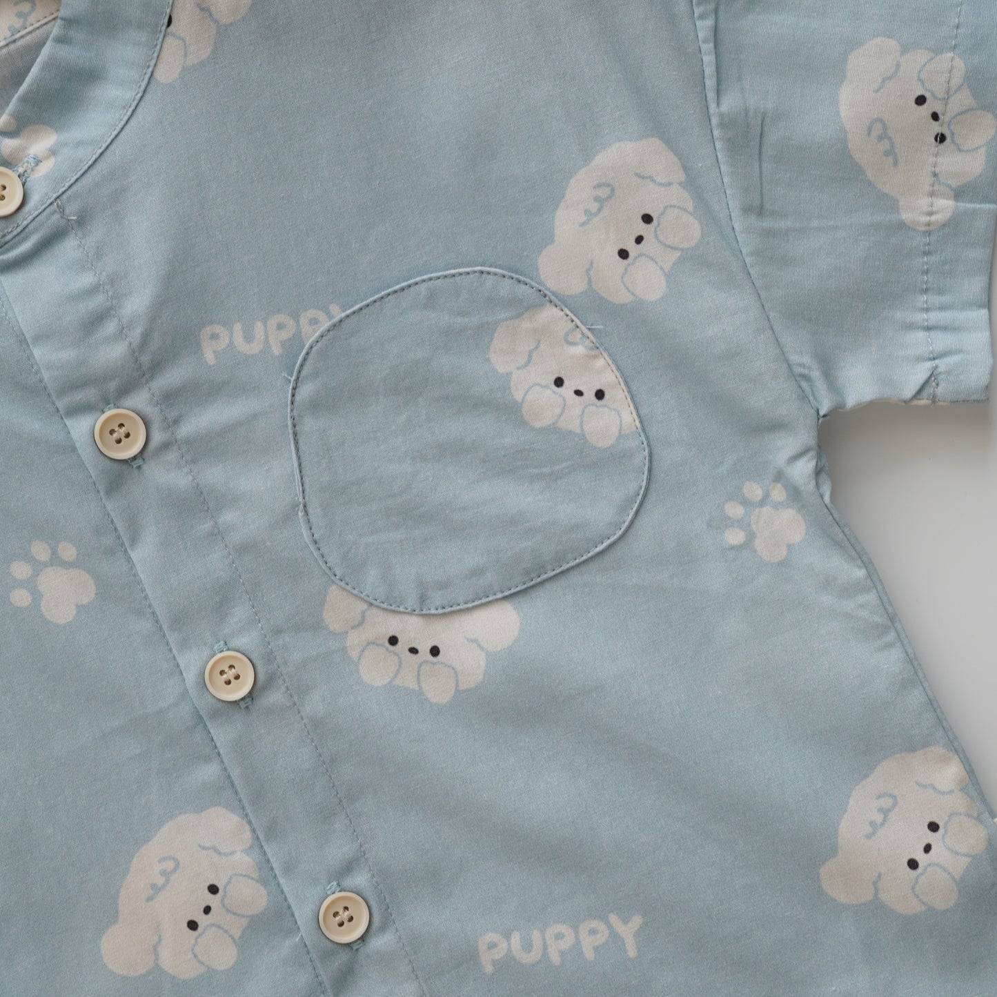 Puppy Baby Blue Boy Shirt