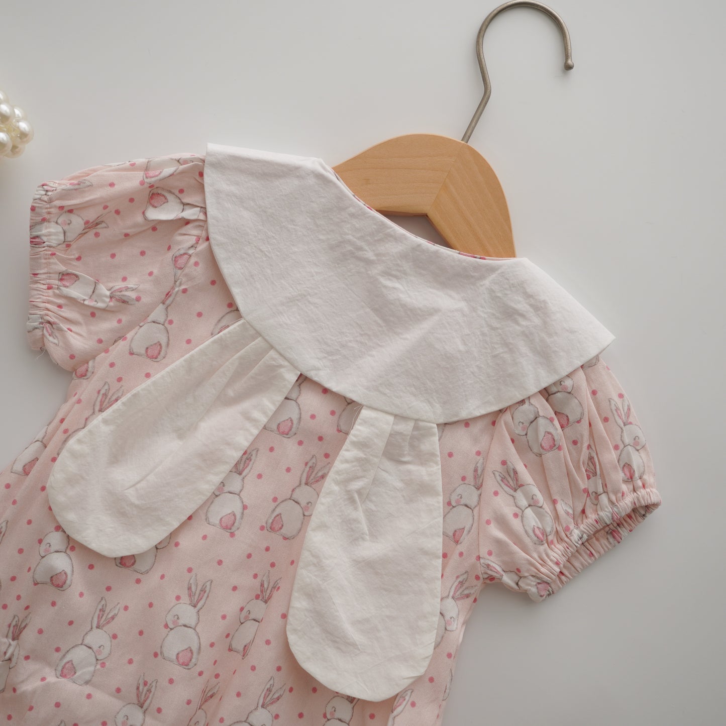 Bunny Print & Ear Romper
