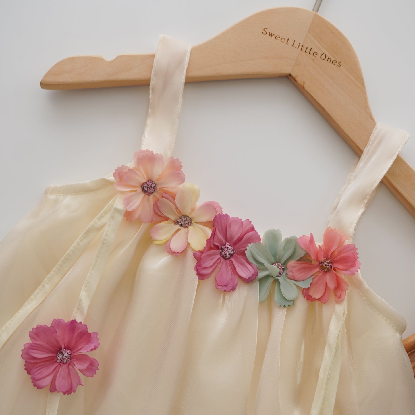Color Flower Details Romper