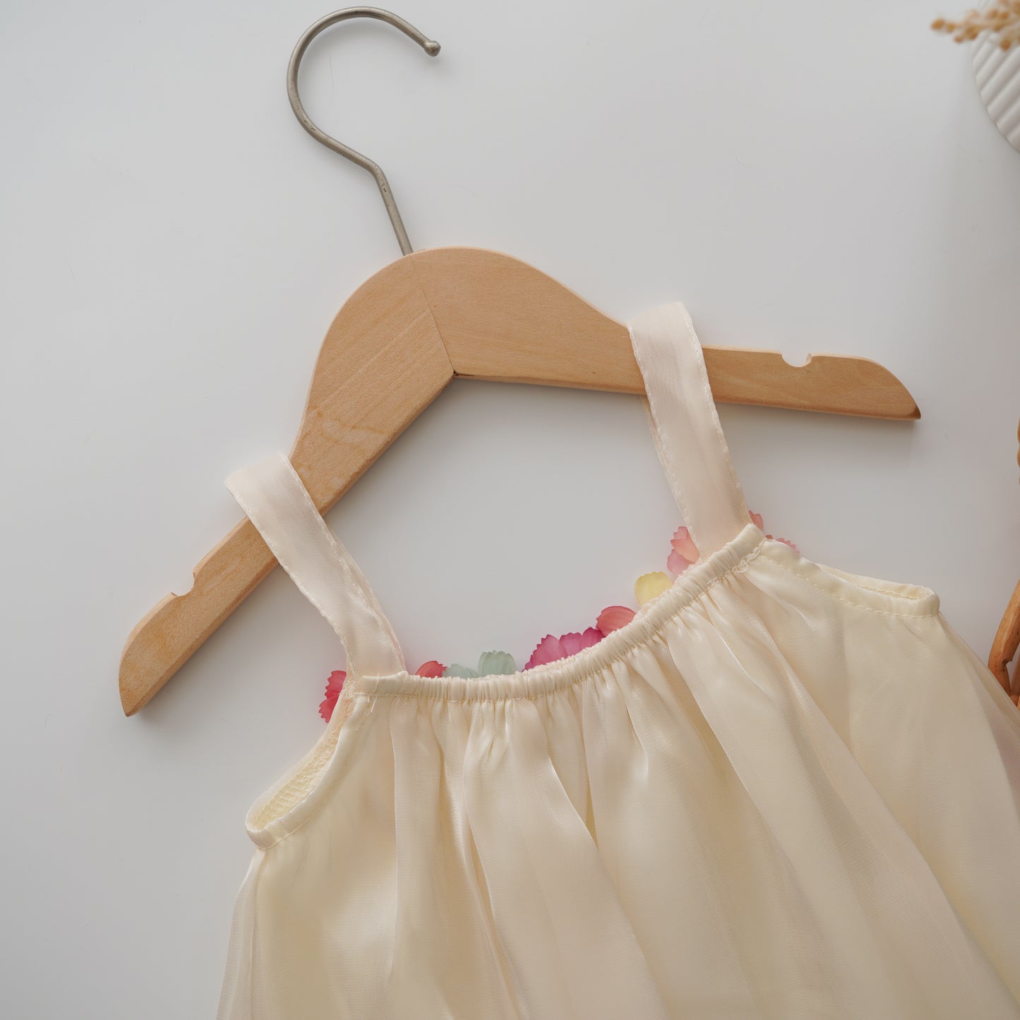Color Flower Details Romper