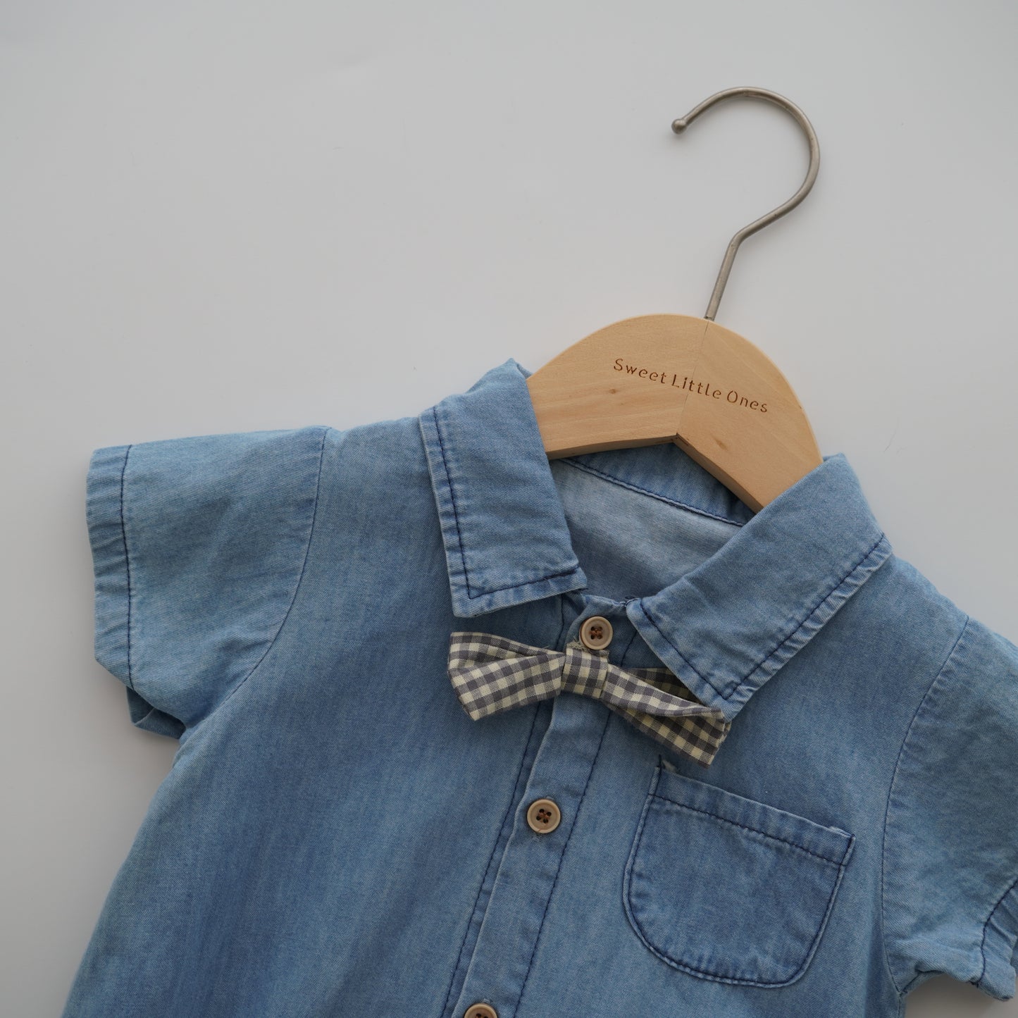 Bowtie Short Sleeves Romper