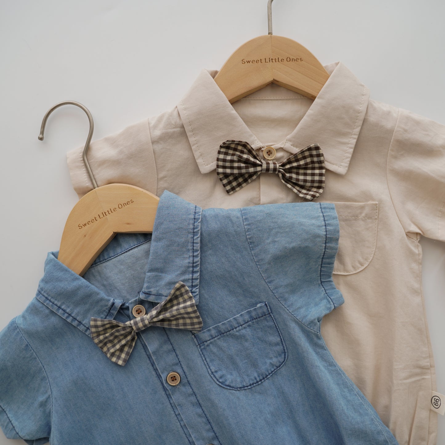 Bowtie Short Sleeves Romper