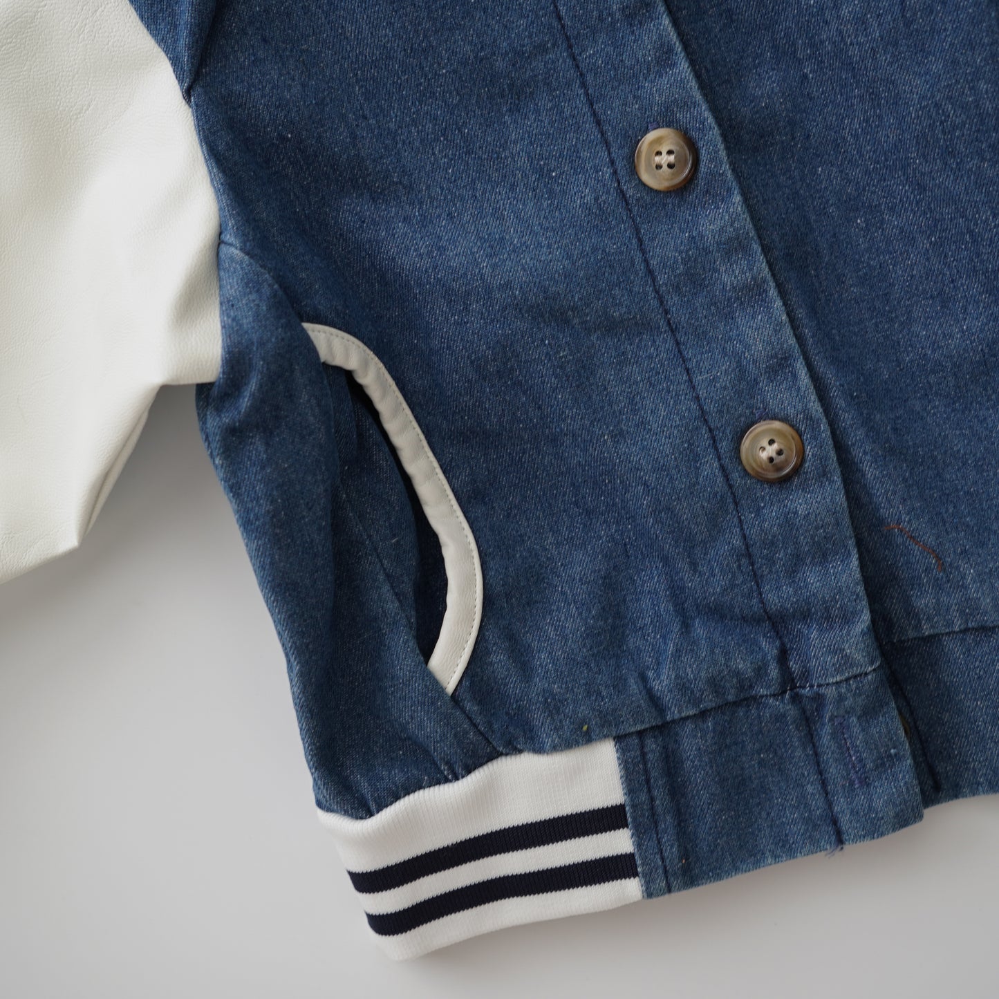Baseball Denim Mix Jacket