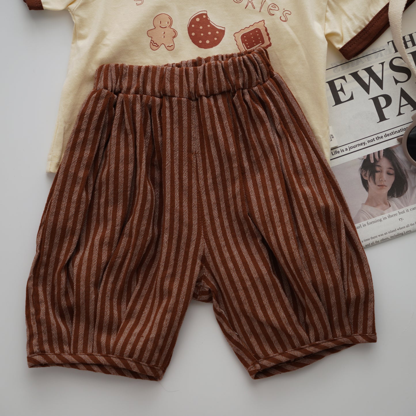 Cookies T-Shirt & Line Casual Pants Set