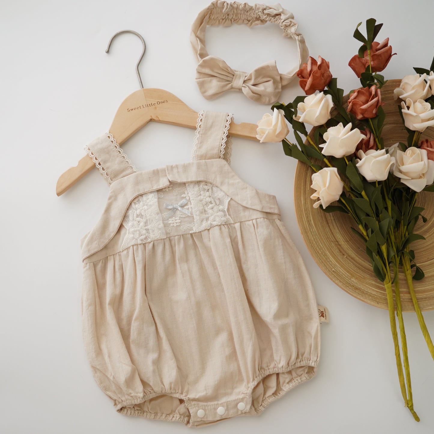 Vintage Girl Romper with Hairband