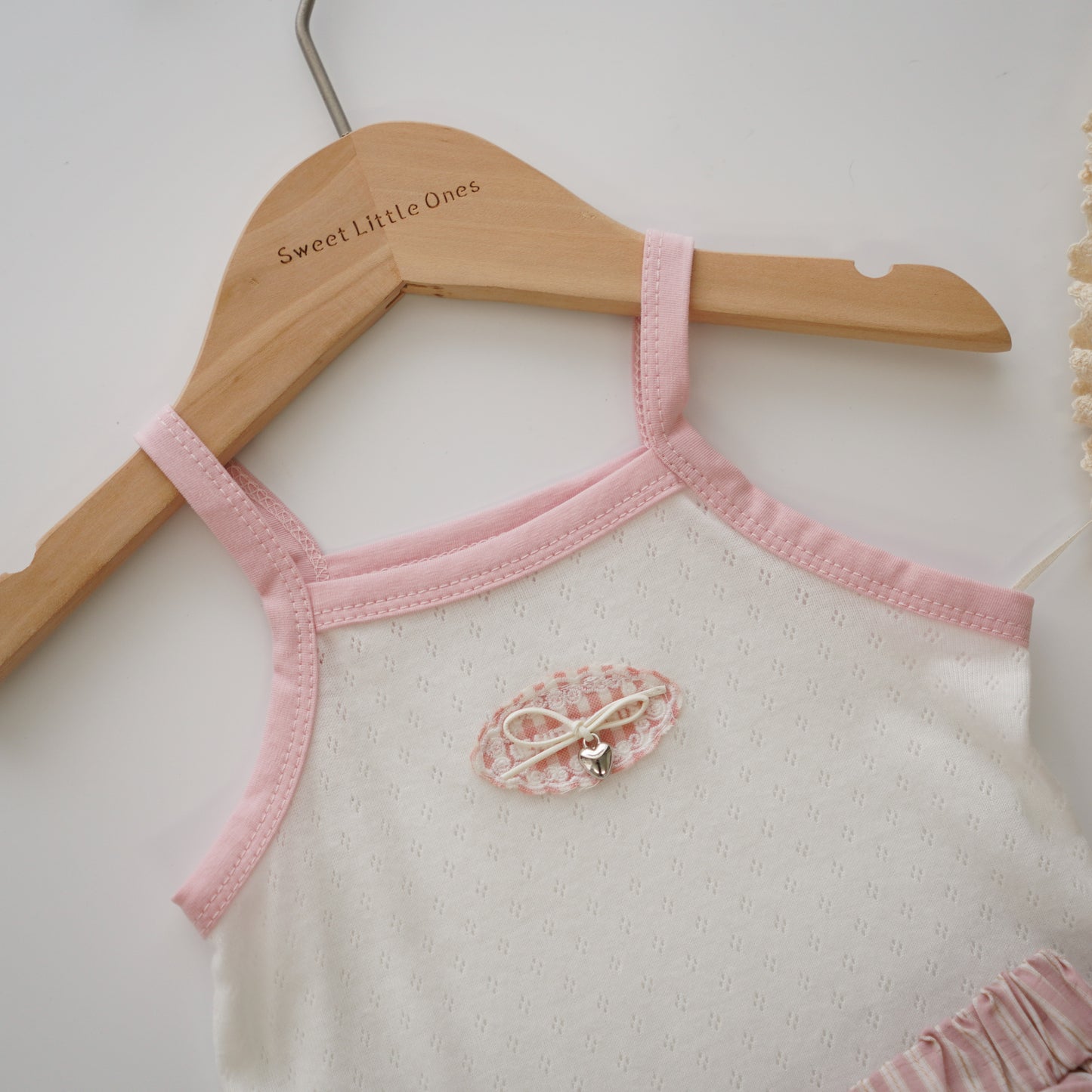 Sweet Cotton Top & Layered Pants Set