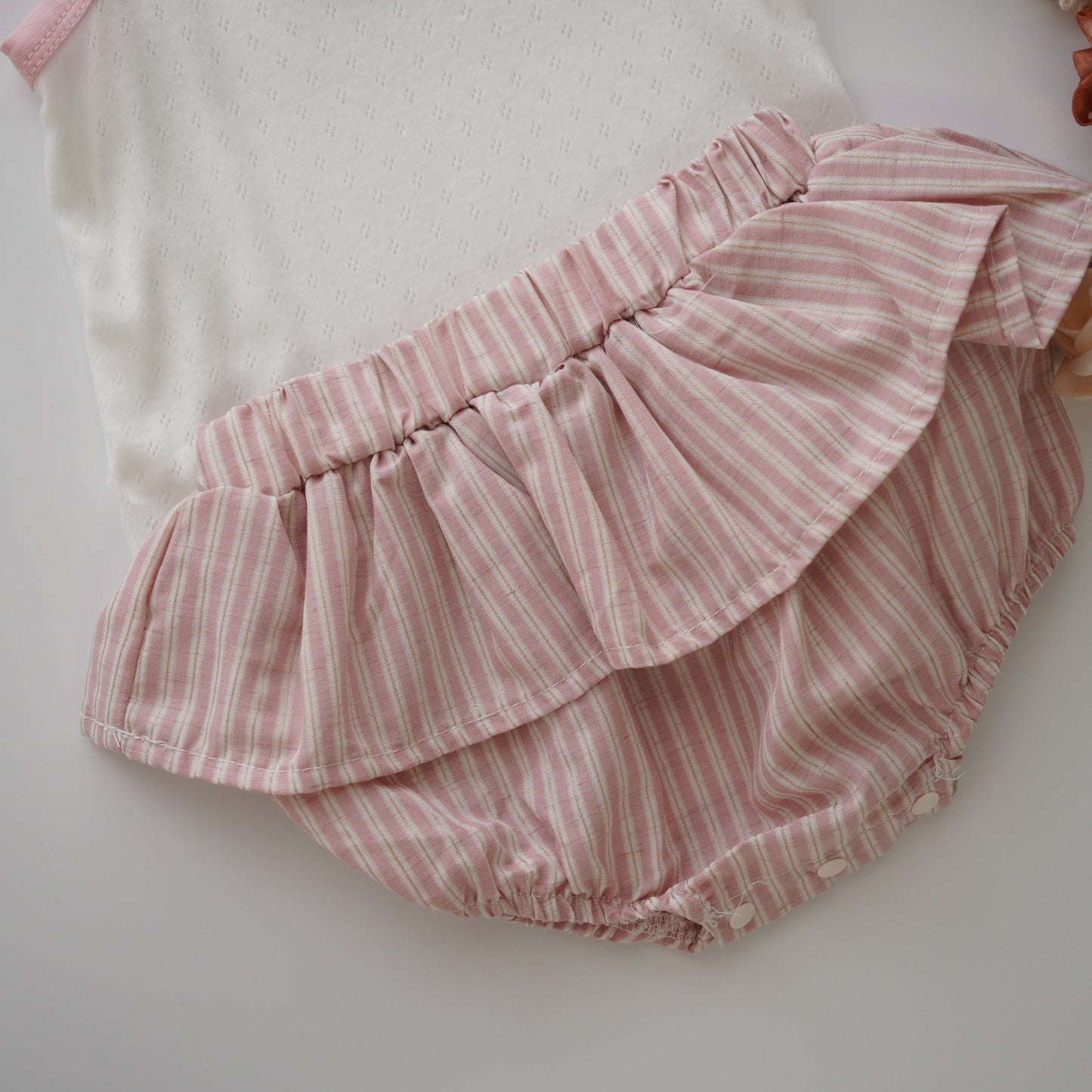 Sweet Cotton Top & Layered Pants Set