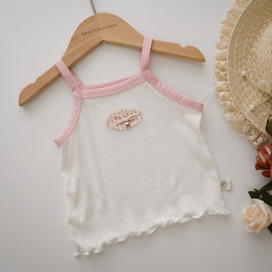 Sweet Cotton Top & Layered Pants Set