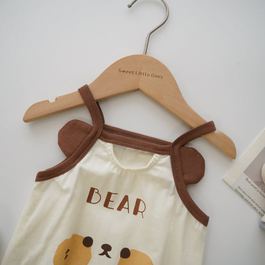 Blush Bear Daily Romper (Size 66&73)