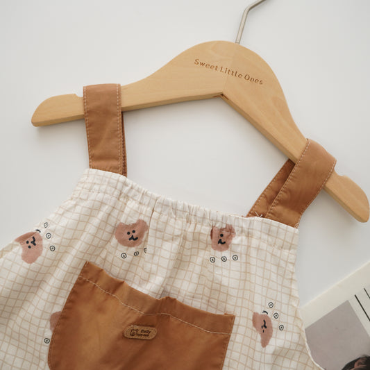 Pocket Bear Romper with Hat (Size 73)