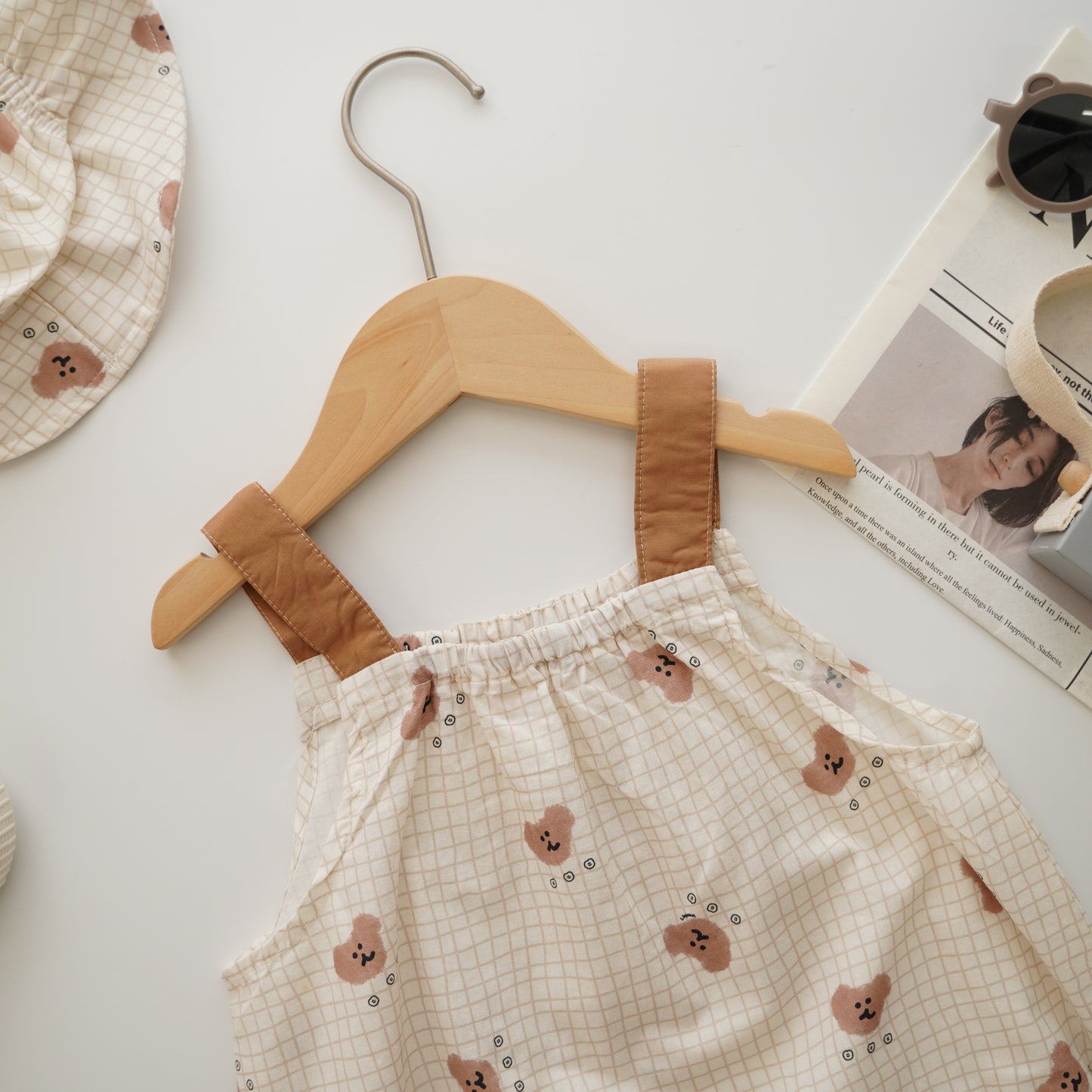 Pocket Bear Romper with Hat