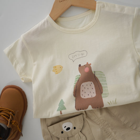 Jungle Bear Top & Matching Pants (Size 73&80)