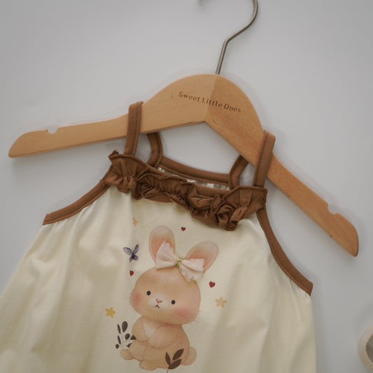 Bunny Summer Sleeveless Romper (Size 66)
