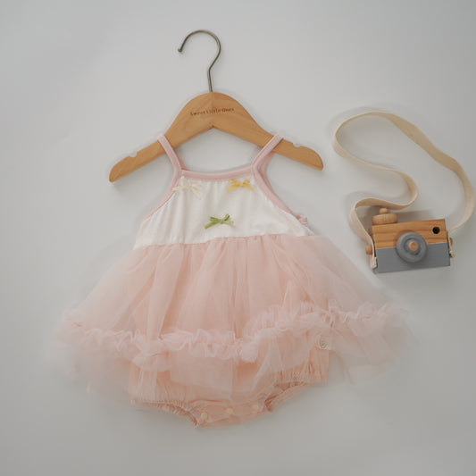 Candy Ribbon Mesh Romper
