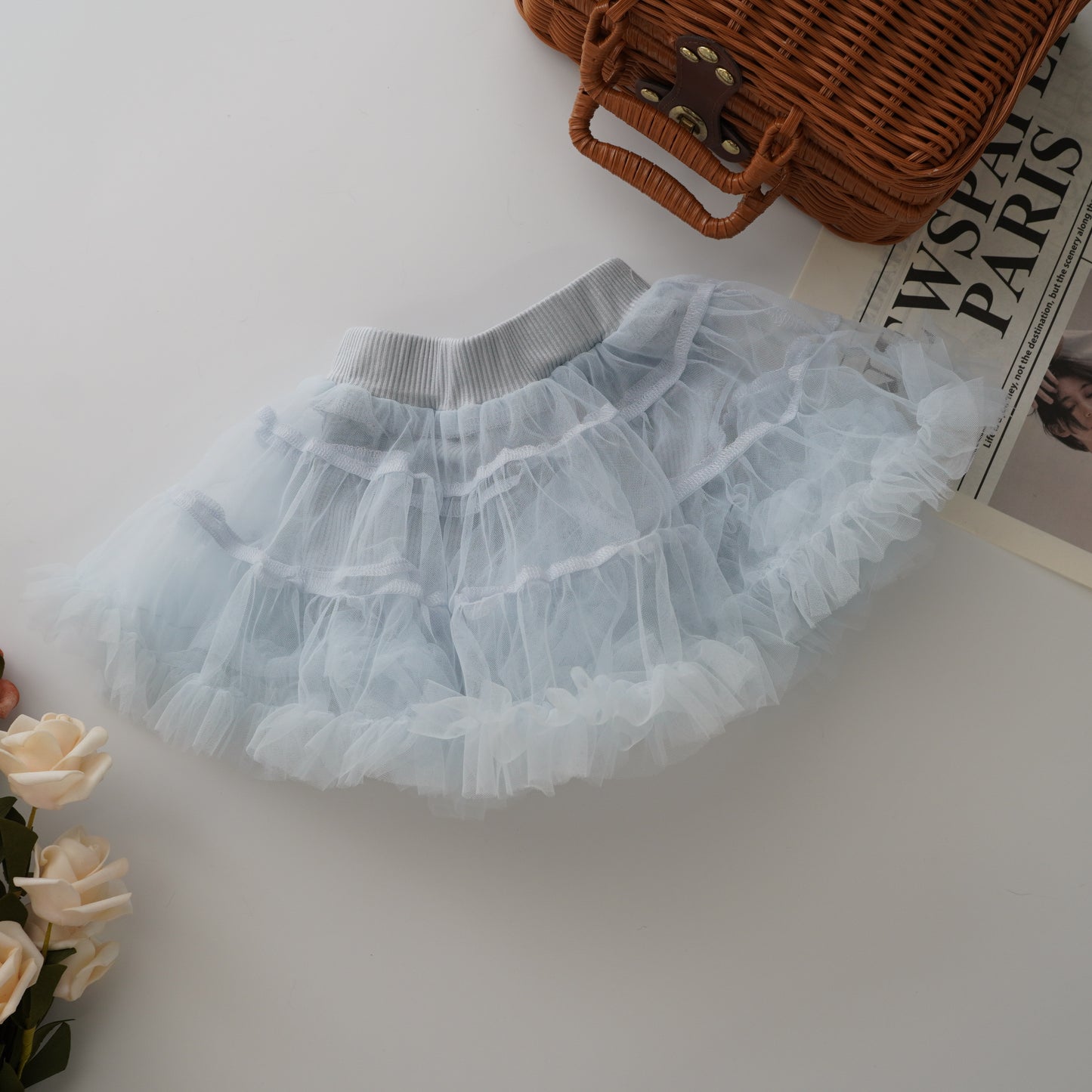 Ruffled Sleeveless Top & Layer Skirt-Pants (Sold Separately)
