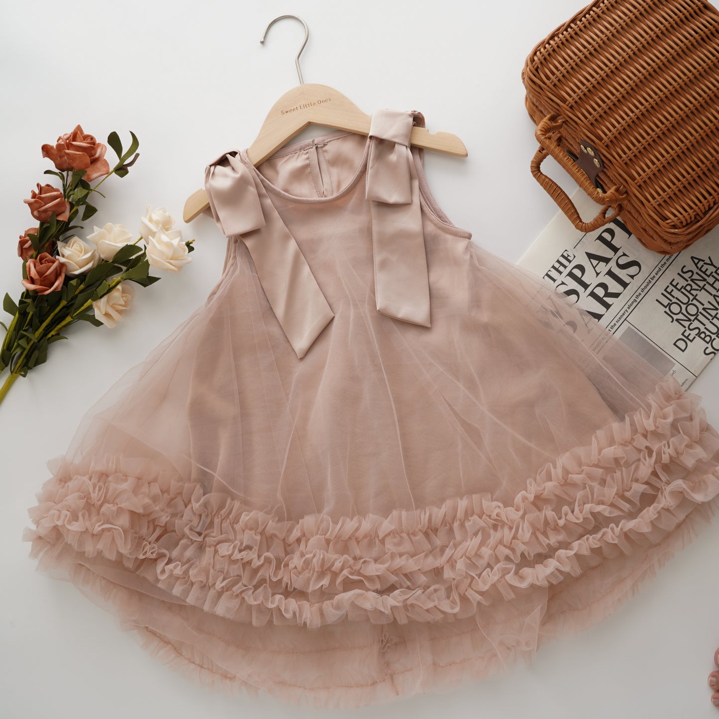 Ribbon Layered Premium Dress