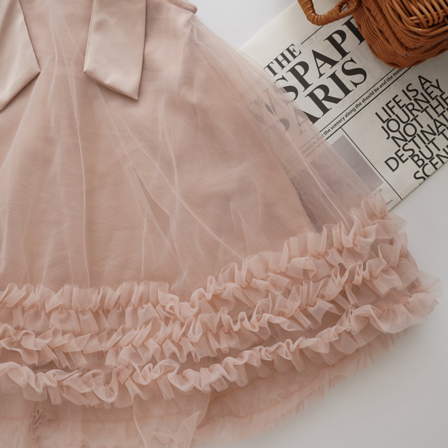 Ribbon Layered Premium Dress