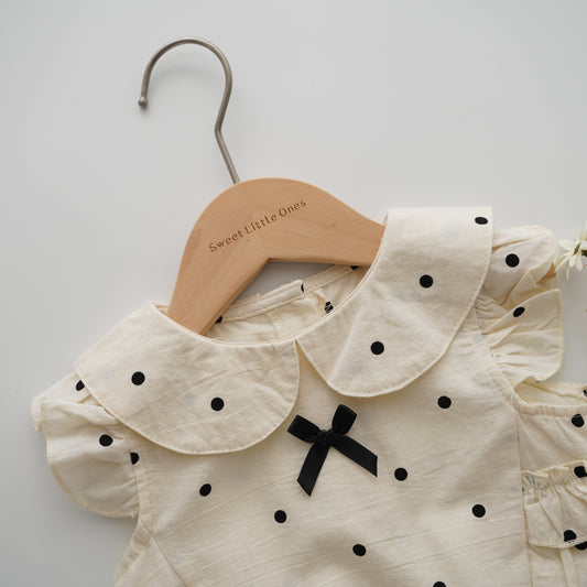 Classic Polka Dot Layered Romper