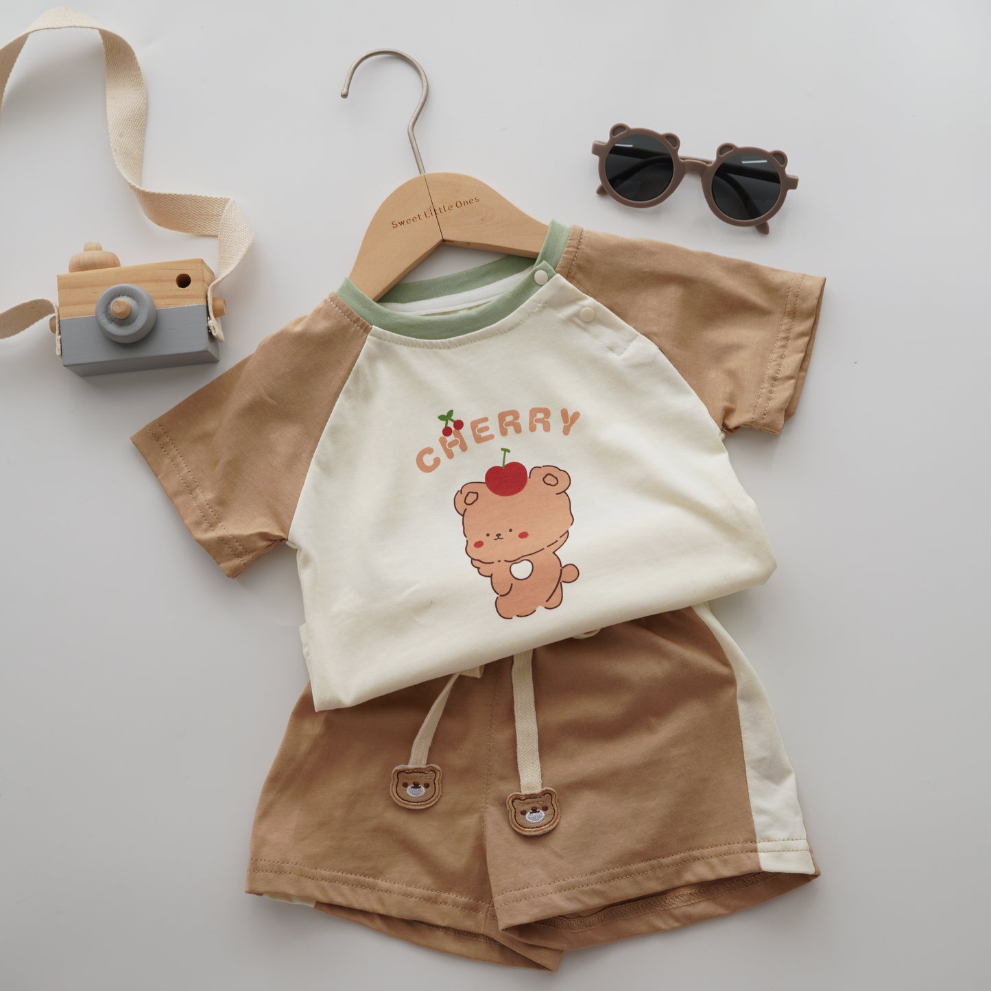 Cherry Bear Cocoa Two Pieces Set
