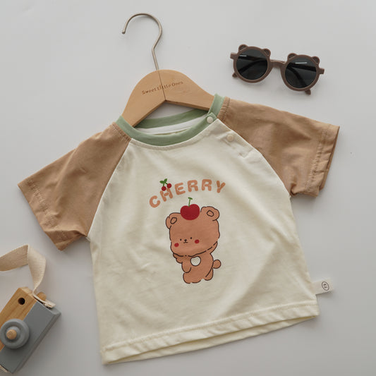 Cherry Bear Cocoa Two Pieces Set (Size 80)