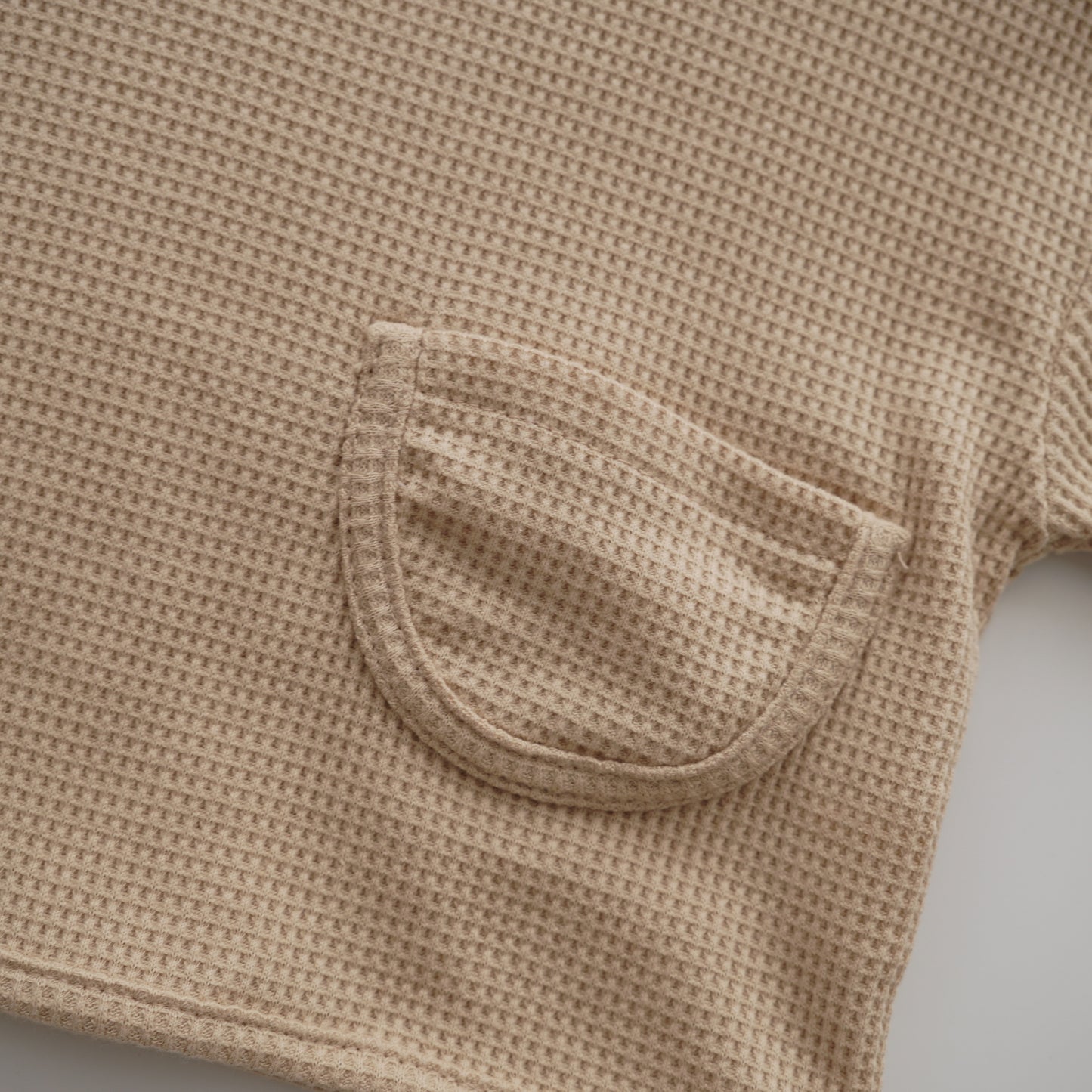 Plain Waffle Pocket Two Pieces Set