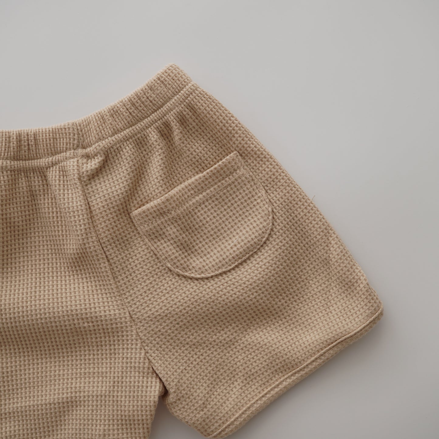 Plain Waffle Pocket Two Pieces Set