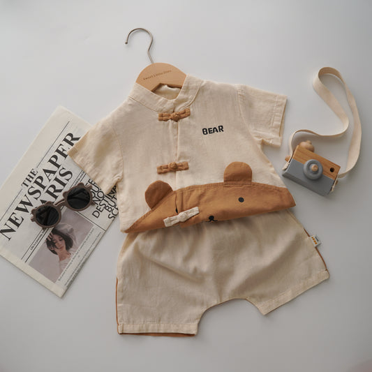 Bear Chinese Style Two Pieces Set