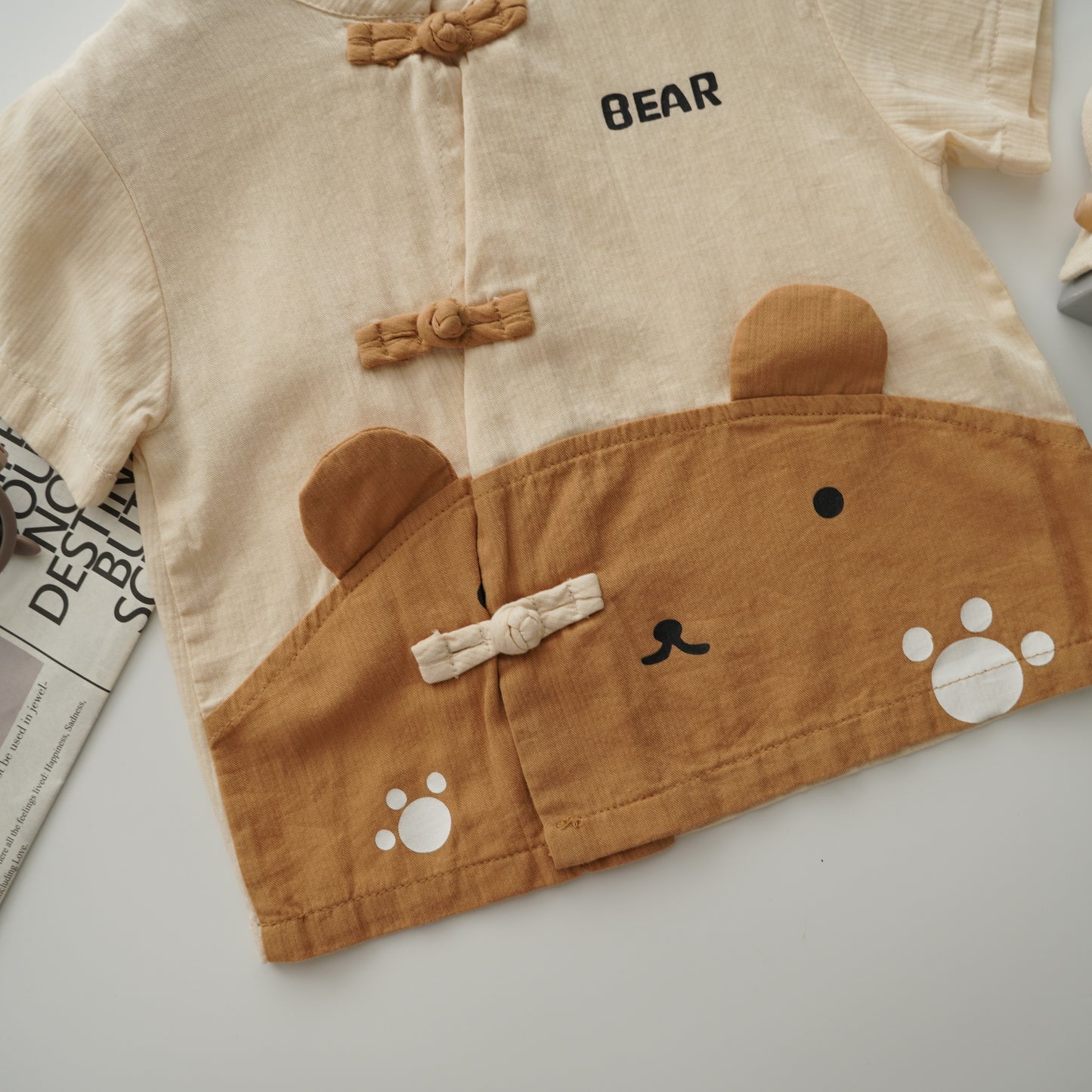Bear Chinese Style Two Pieces Set
