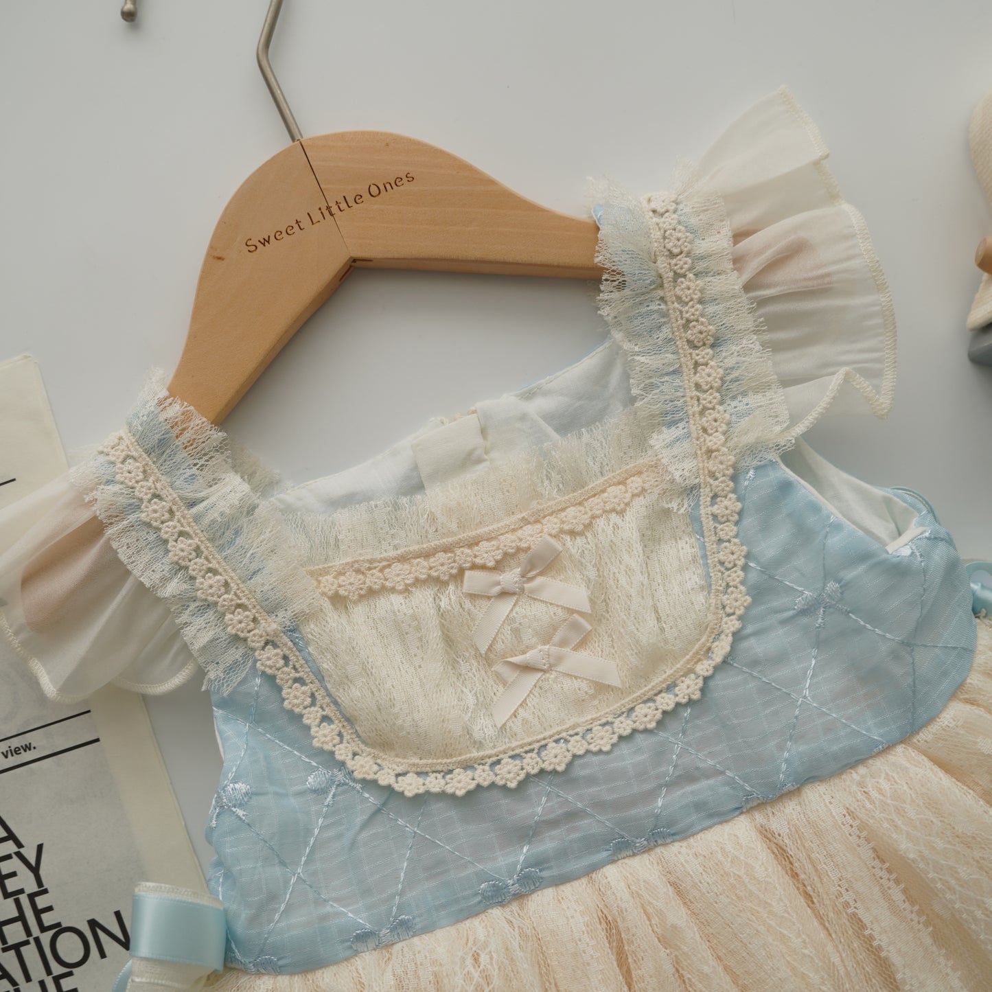 Vintage Blue Baby Girl Dress (Size 80)