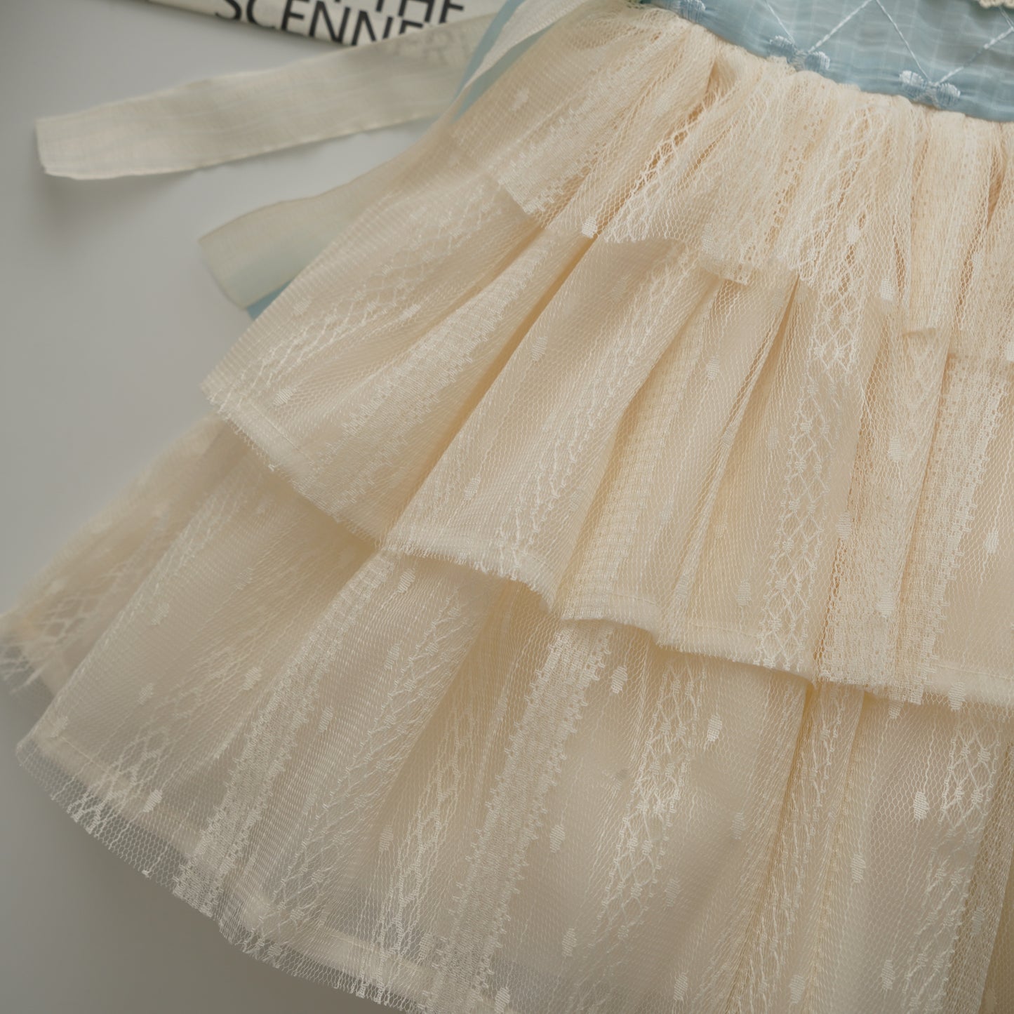 Vintage Blue Baby Girl Dress (Size 80)