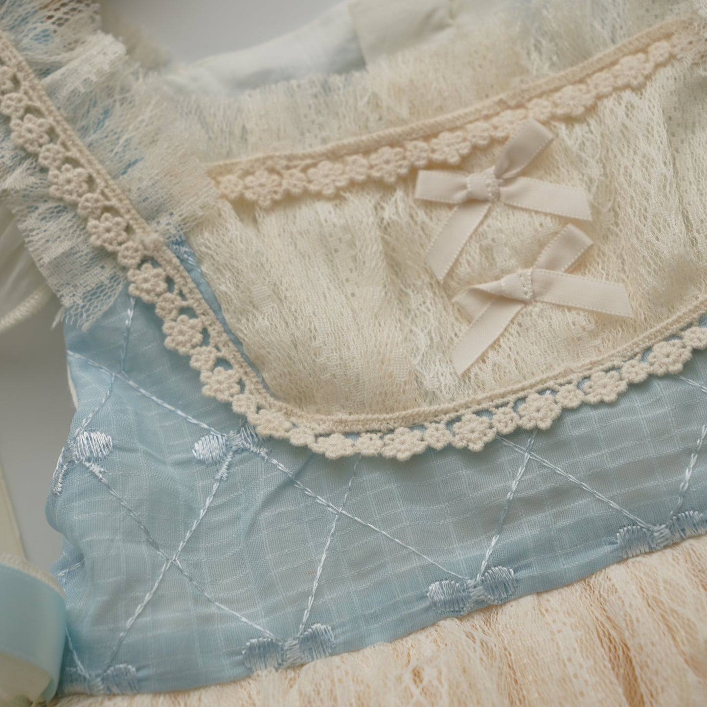 Vintage Blue Baby Girl Dress (Size 80)