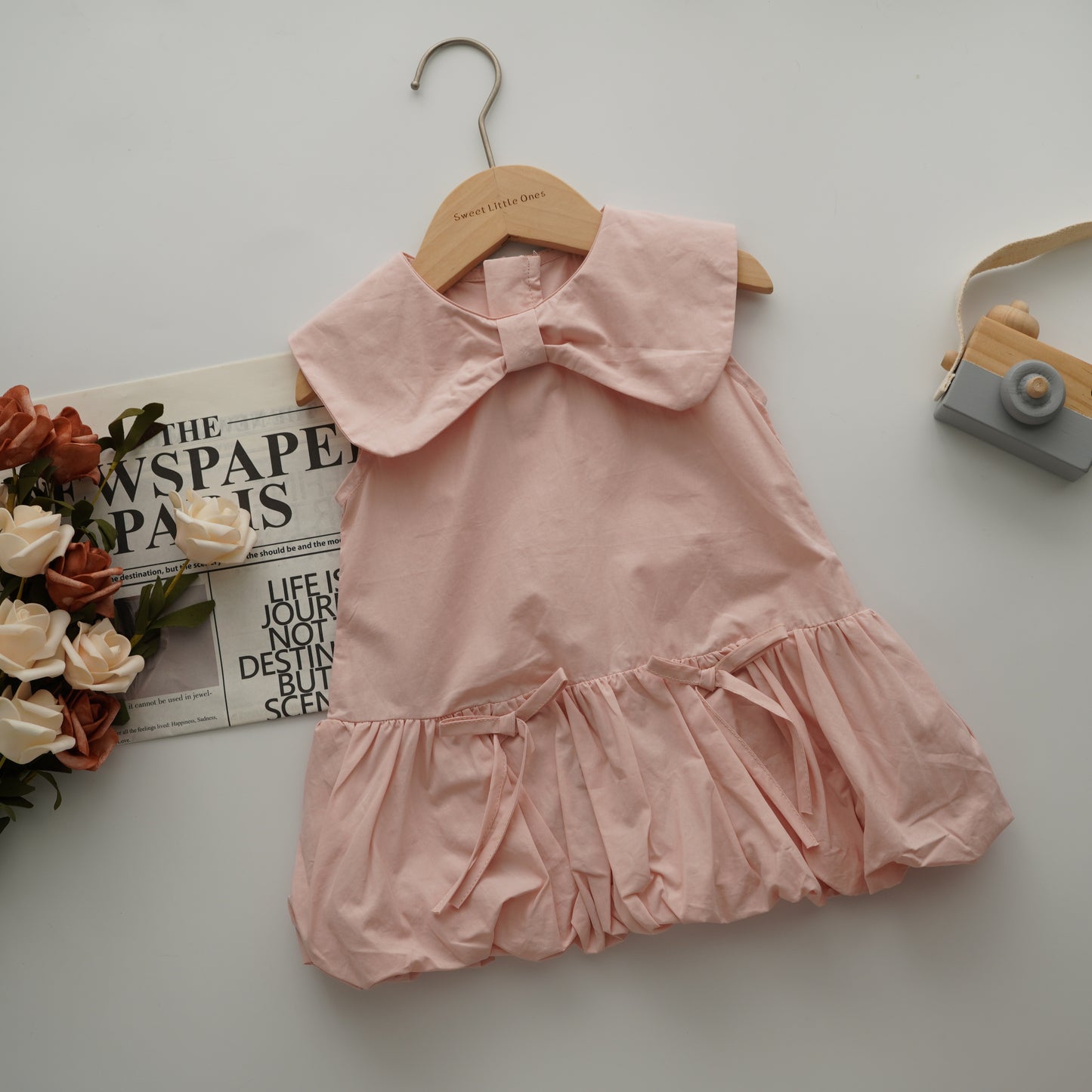 Plain Pink Casual Dress (Size 80)