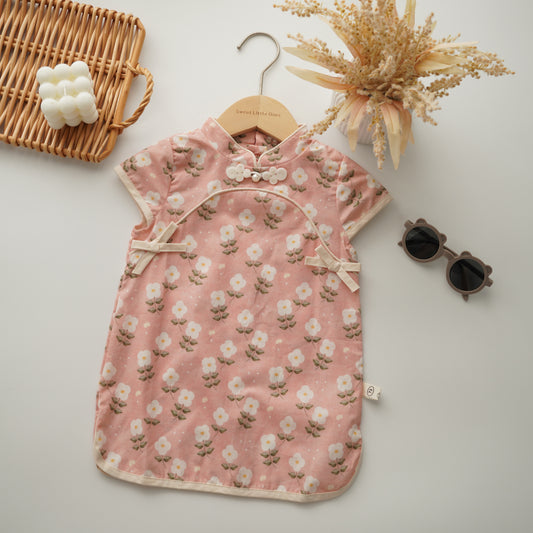 Modern Flower Sister Matching Cheongsam