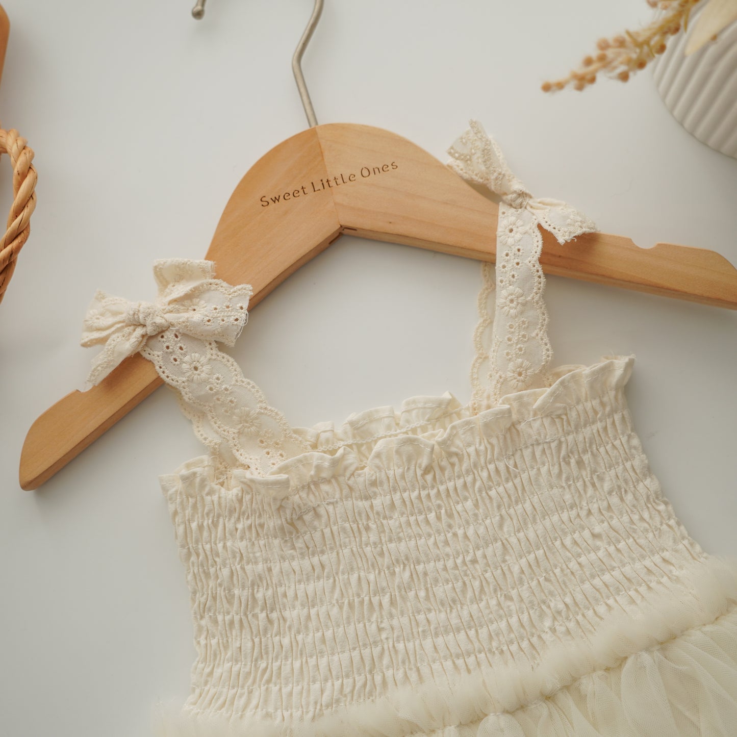 Sweetie Ribbon Mesh Romper